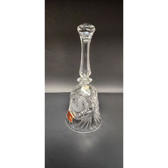 HOFBAUER BLEIKRISTALL GERMANY CLEAR CRYSTAL BYRDS COLLECTION 8" DINNER BELL - Picture 1 of 4